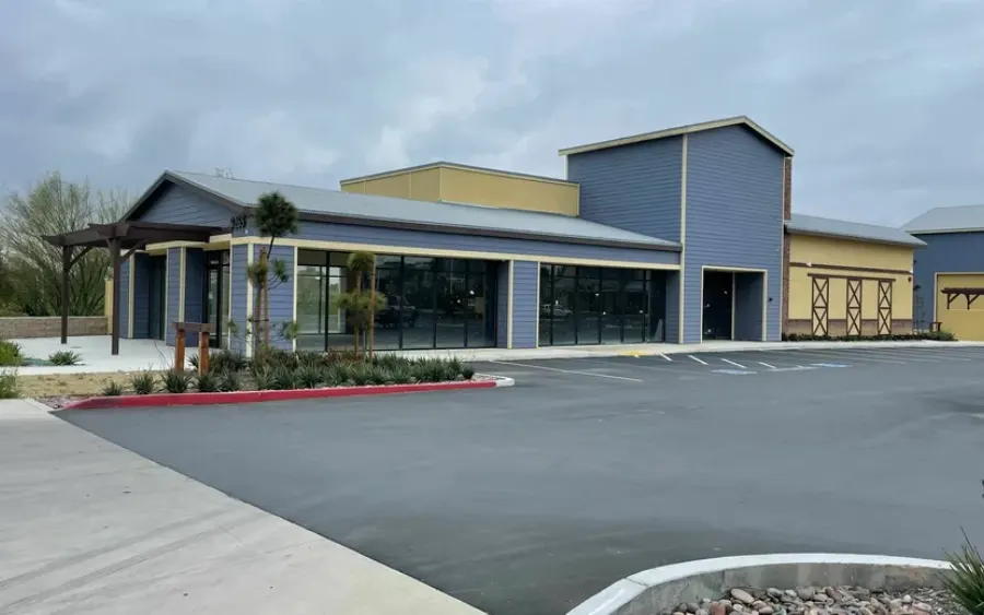 Limonite Plaza retail suites on Limonite Avenue at Felspar Street, Jurupa Valley CA